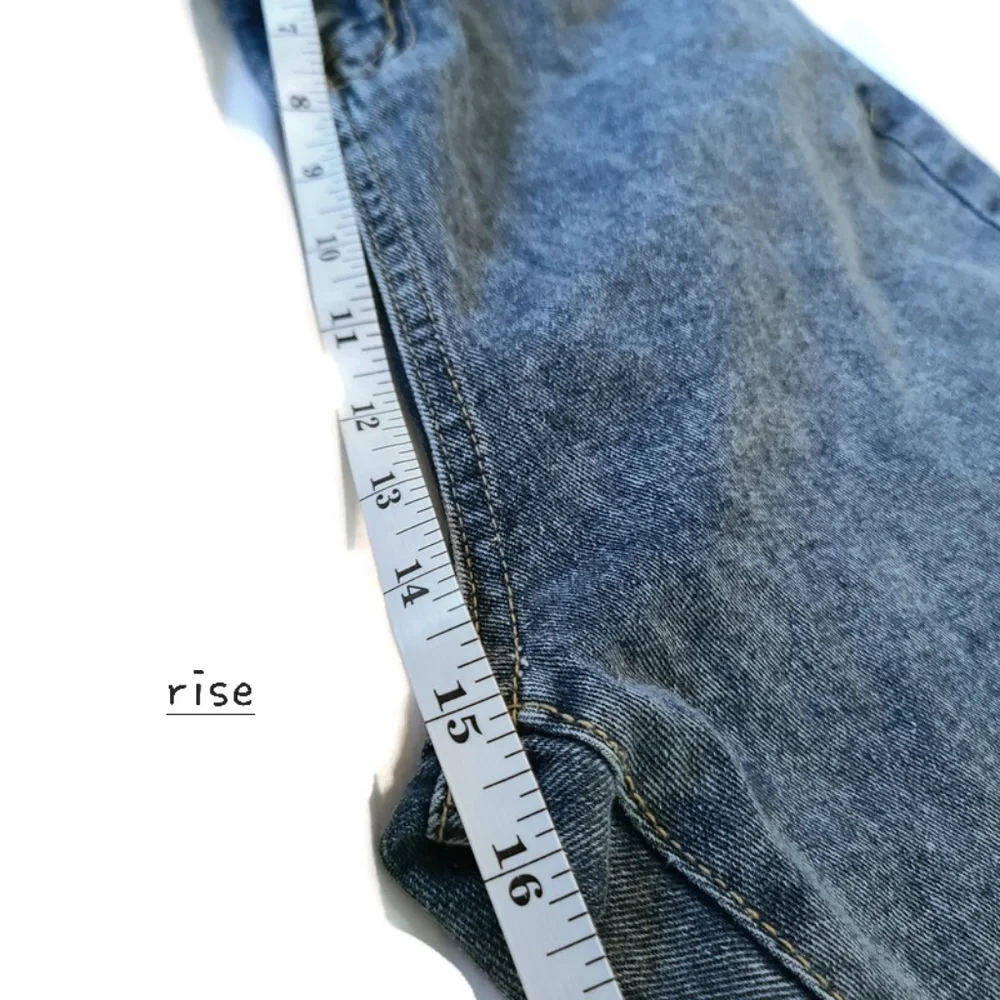 *SOLD* NEW Boohoo Blue Womens Plus 16 Tall Blue High Waist Mom Jeans Acid Ligh - Picture 8 of 12